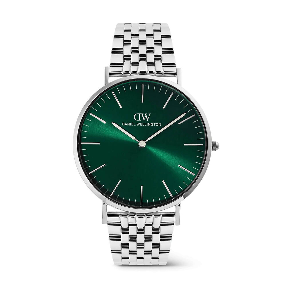 Daniel Wellington Classic 40mm Emerald Sunray Dial Stainless Steel Bracelet Watch