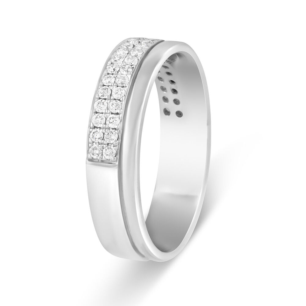 18ct White Gold Diamond 1.5mm Wedding Ring image number 3