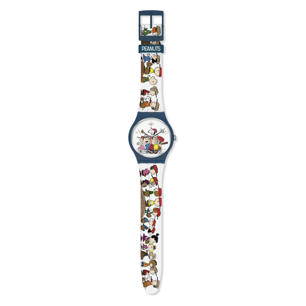 Swatch 34MM Case First Base Snoopy Watch