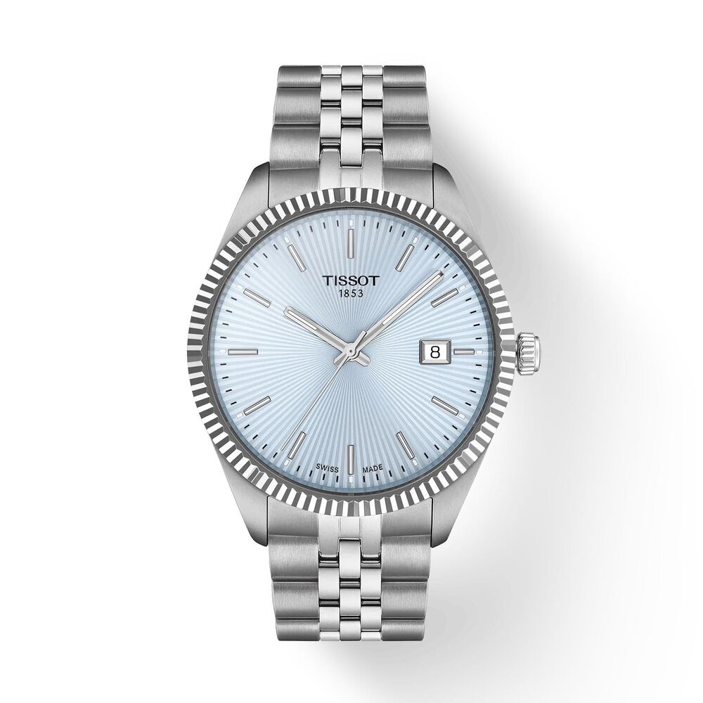 Tissot Ballade 40mm Ice Blue Dial Stainless Steel Bracelet Watch