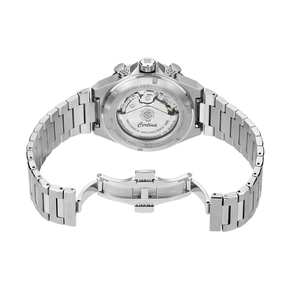 Certina DS-7 Chrono Auto 42mm Blue Dial Stainless Steel Bracelet Watch image number 3