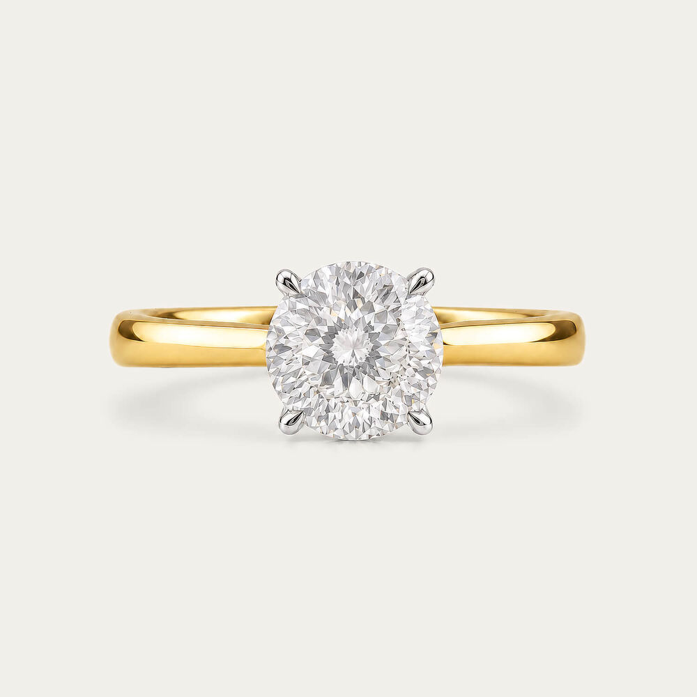 Born NOVA 18ct Yellow Gold 2.00ct Round Lab Grown Diamond Solitaire Ring