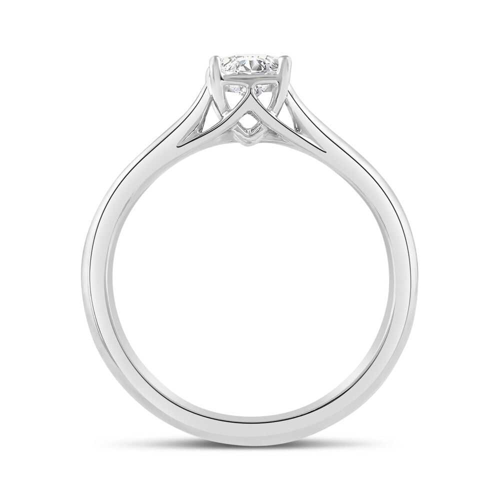 18ct White Gold 0.40ct Princess Diamond Orchid Setting Ring image number 5
