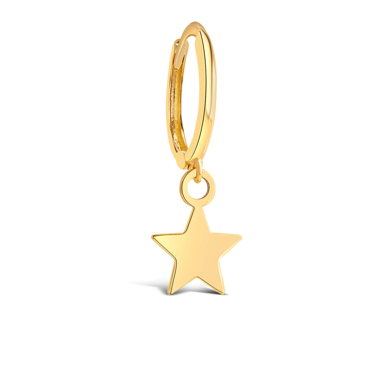 Star drop hoop earrings top