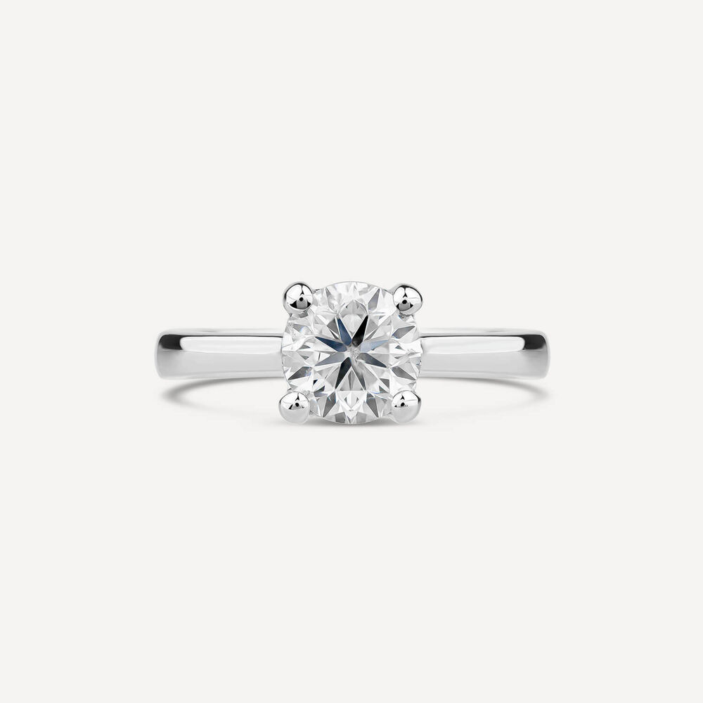 Platinum Four-Claw 1.0 Carat Solitaire Set Diamond Ring