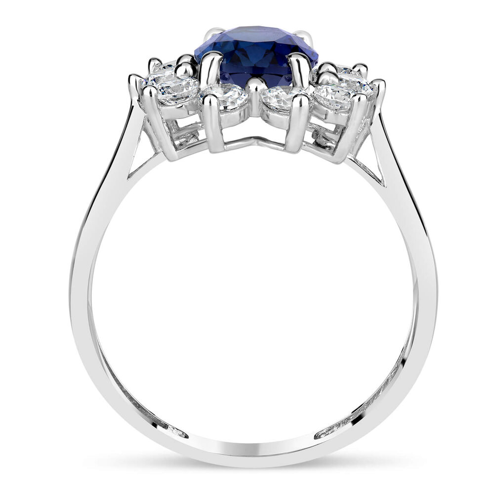 9ct White Gold and Sapphire Ring image number 2