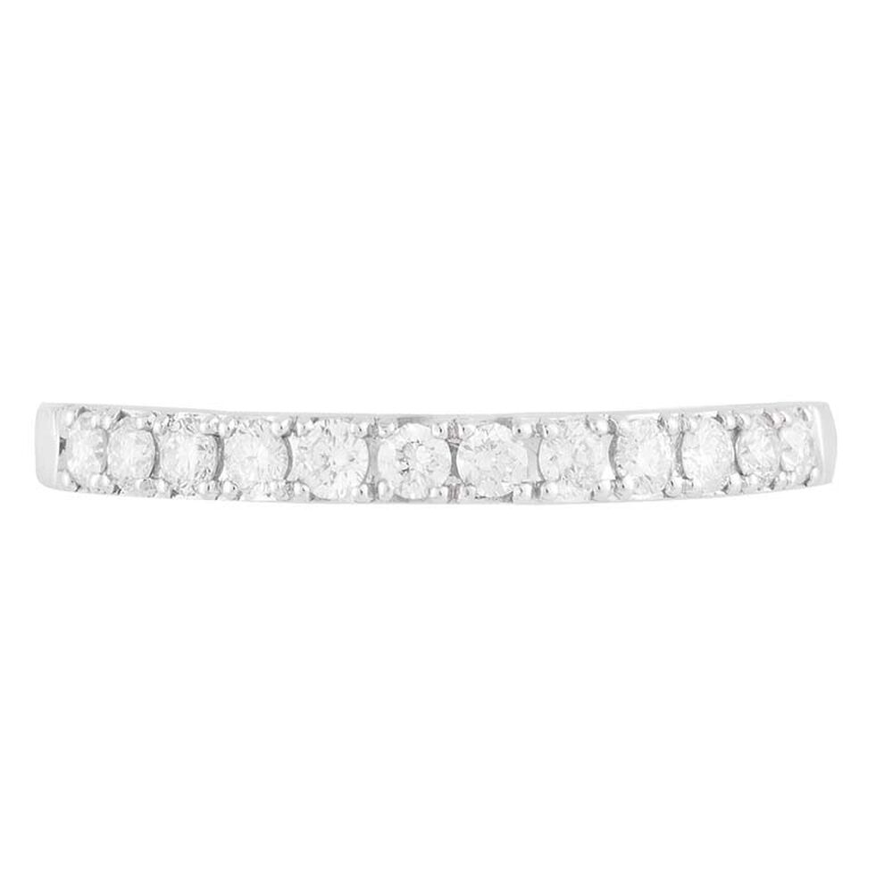 Ladies' 9ct White Gold and Diamond Claw Set Eternity Ring 0.25ct image number 1
