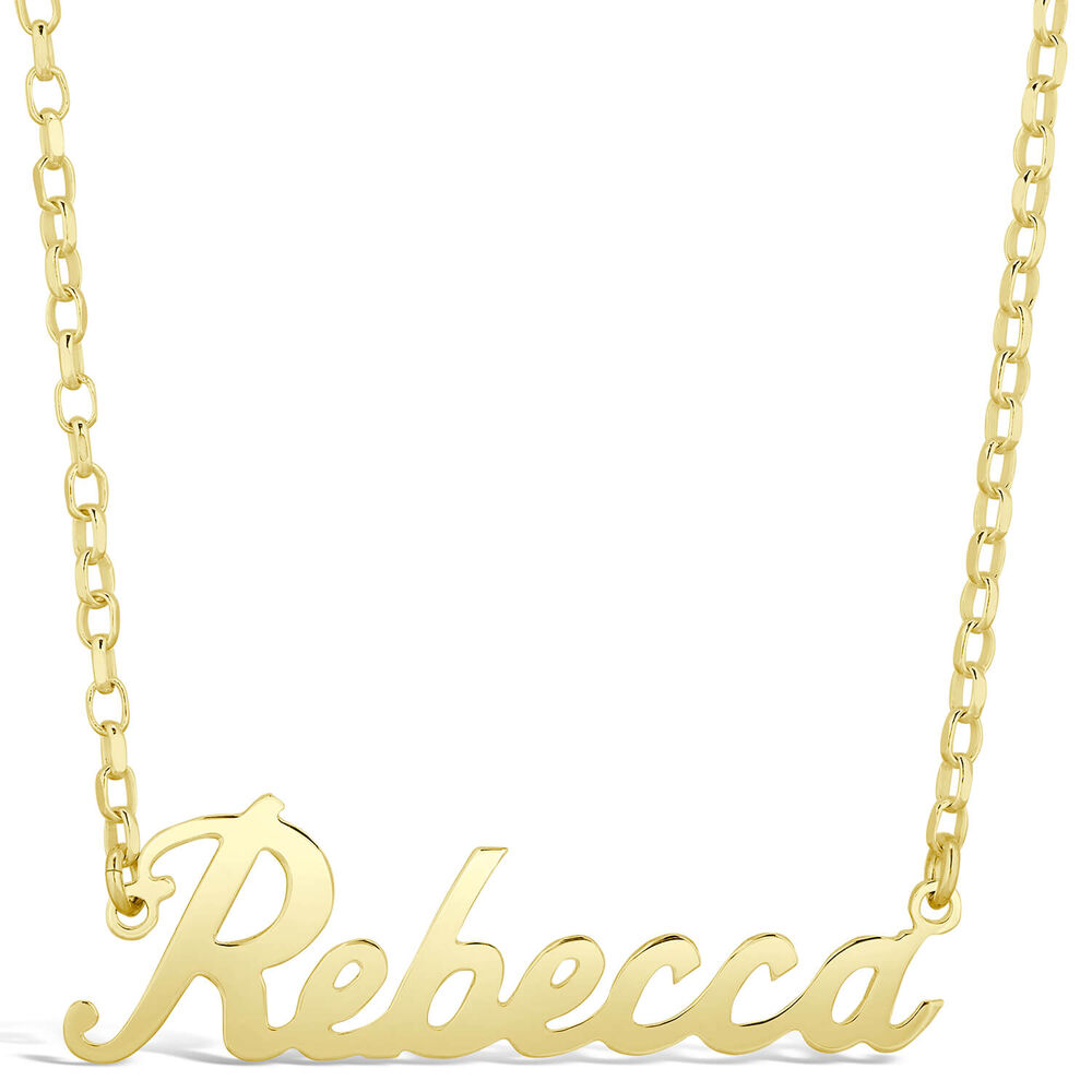 9ct Yellow Gold Personalised Name Necklace (7-10 letters) (Special Order: 3-5 weeks) image number 0