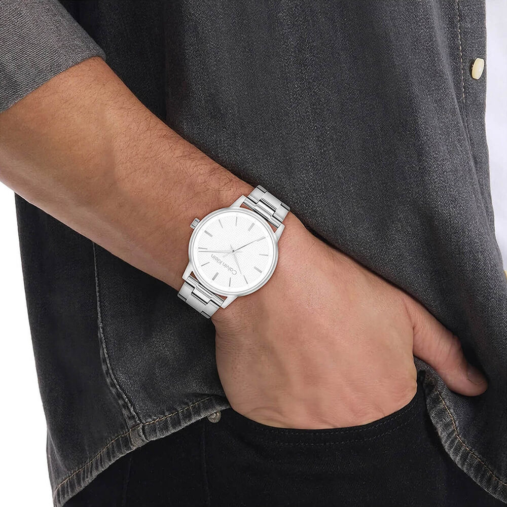 Calvin Klein CK Linked 41mm White Dial Stainless Steel Bracelet Watch image number 3