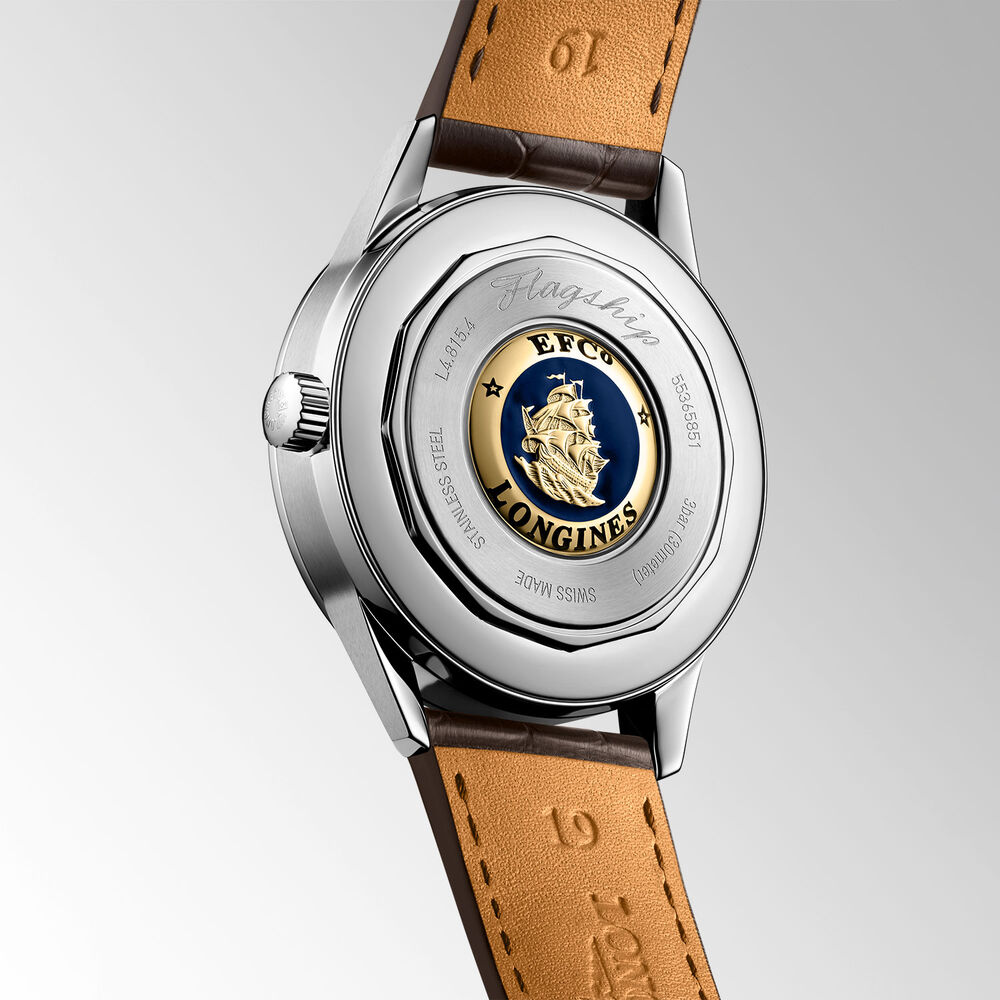 Longines Flagship Heritage Men's Steel Case Alligator Strap Watch image number 1