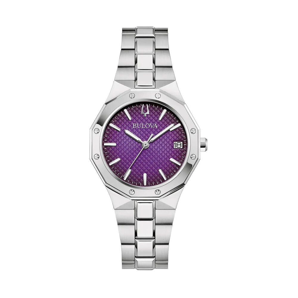 Bulova Prestige 32mm Purple Ombre Dial Stainless Steel Bracelet Watch image number 0