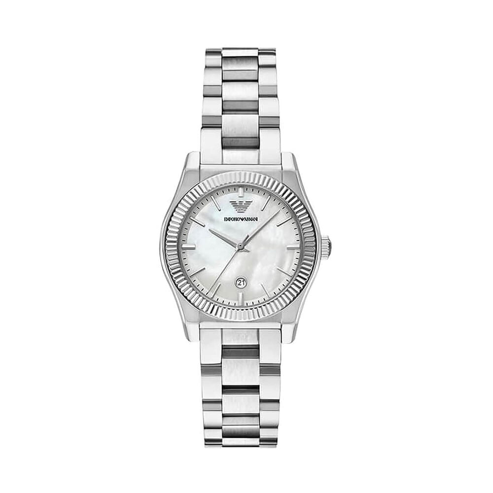 Emporio Armani 32mm White Dial Stainless Steel Bracelet Watch image number 0