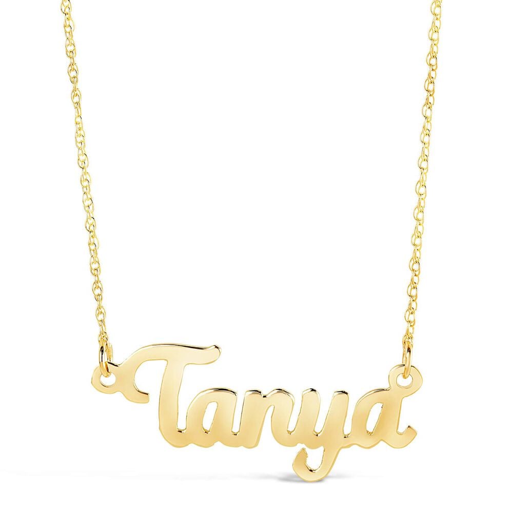 9ct Yellow Gold Personalised Name Necklace (up to 6 letters) (Special Order: 3-5 weeks) image number 0