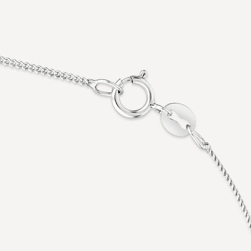 9ct White Gold Sky Blue Topaz Cushion Pendant image number 4