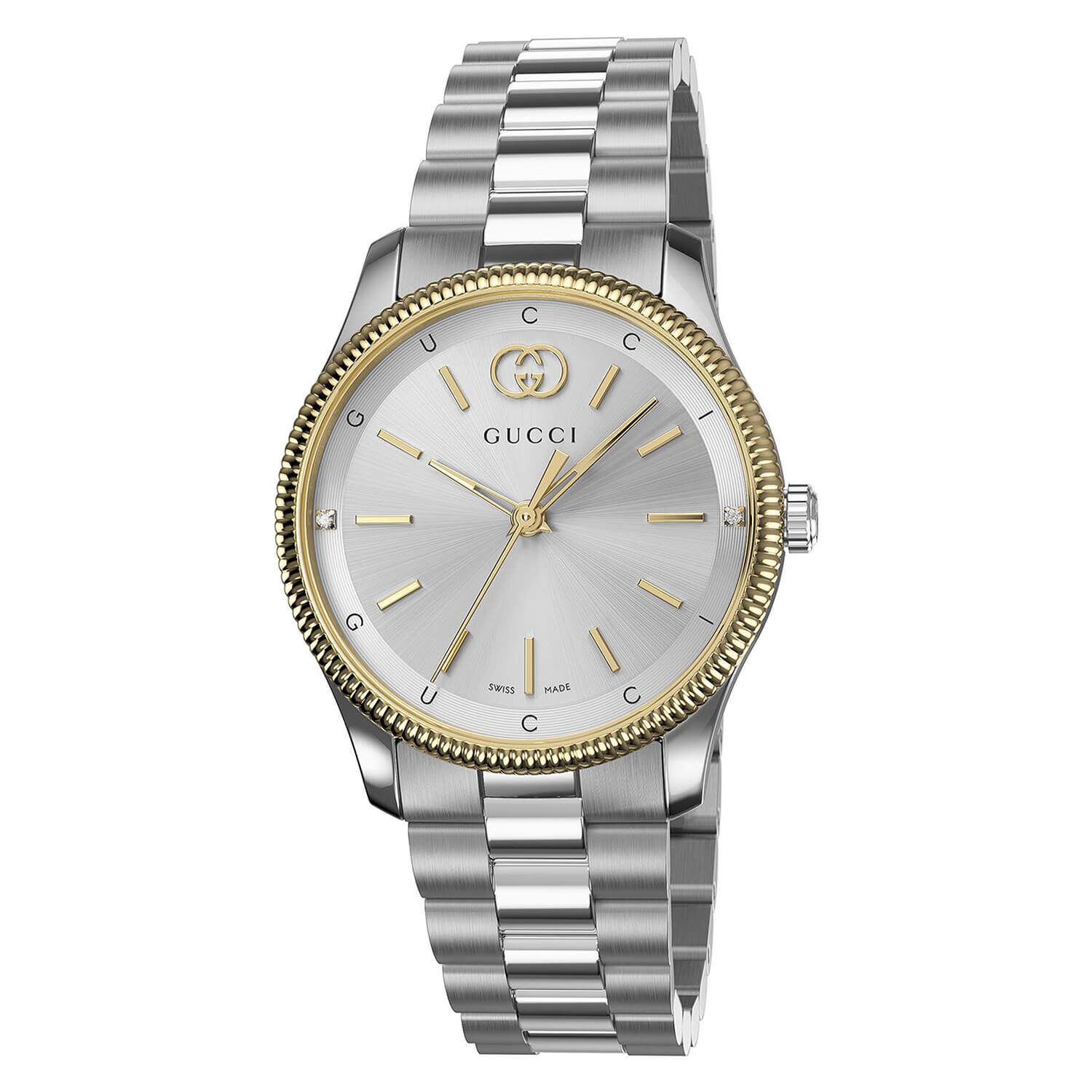 Gucci g timeless silver dial bracelet ladies watch hotsell
