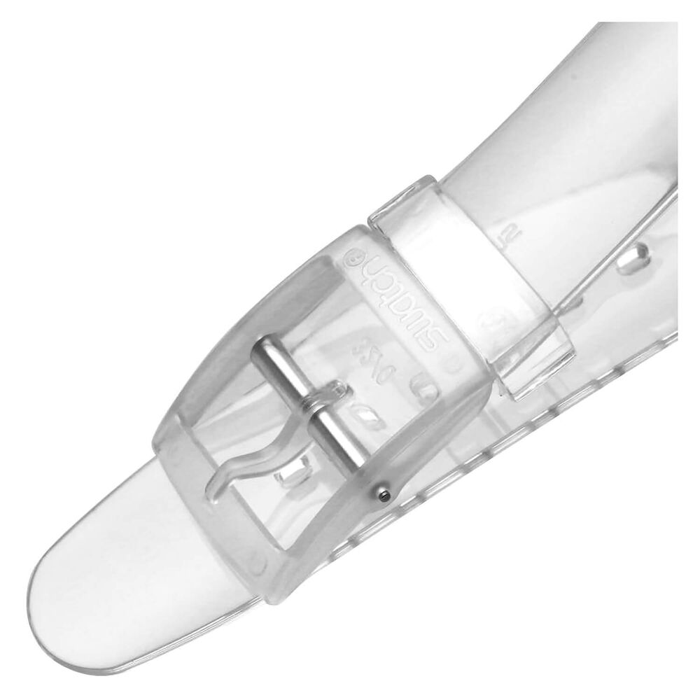 Swatch Clearly New Gent 41mm White Strap Watch image number 2