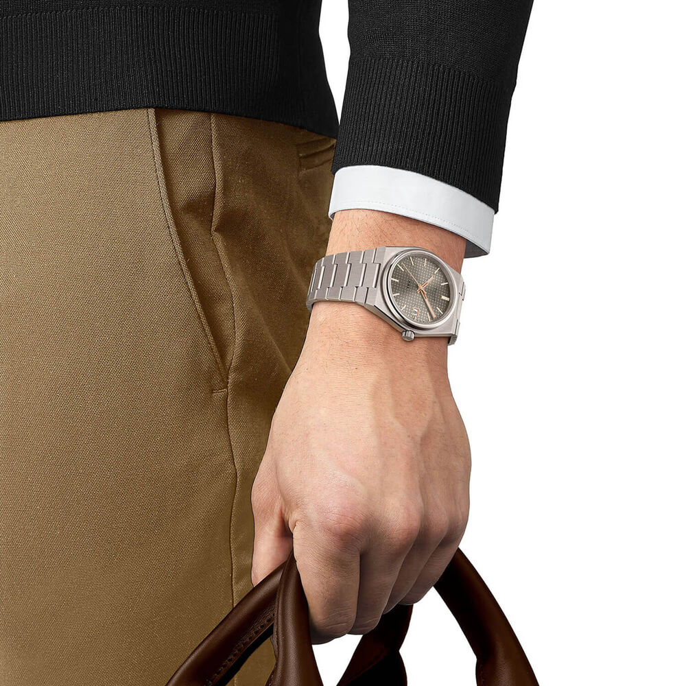 Tissot PRX Titanium 38mm Anthracite Dial Bracelet Watch image number 3