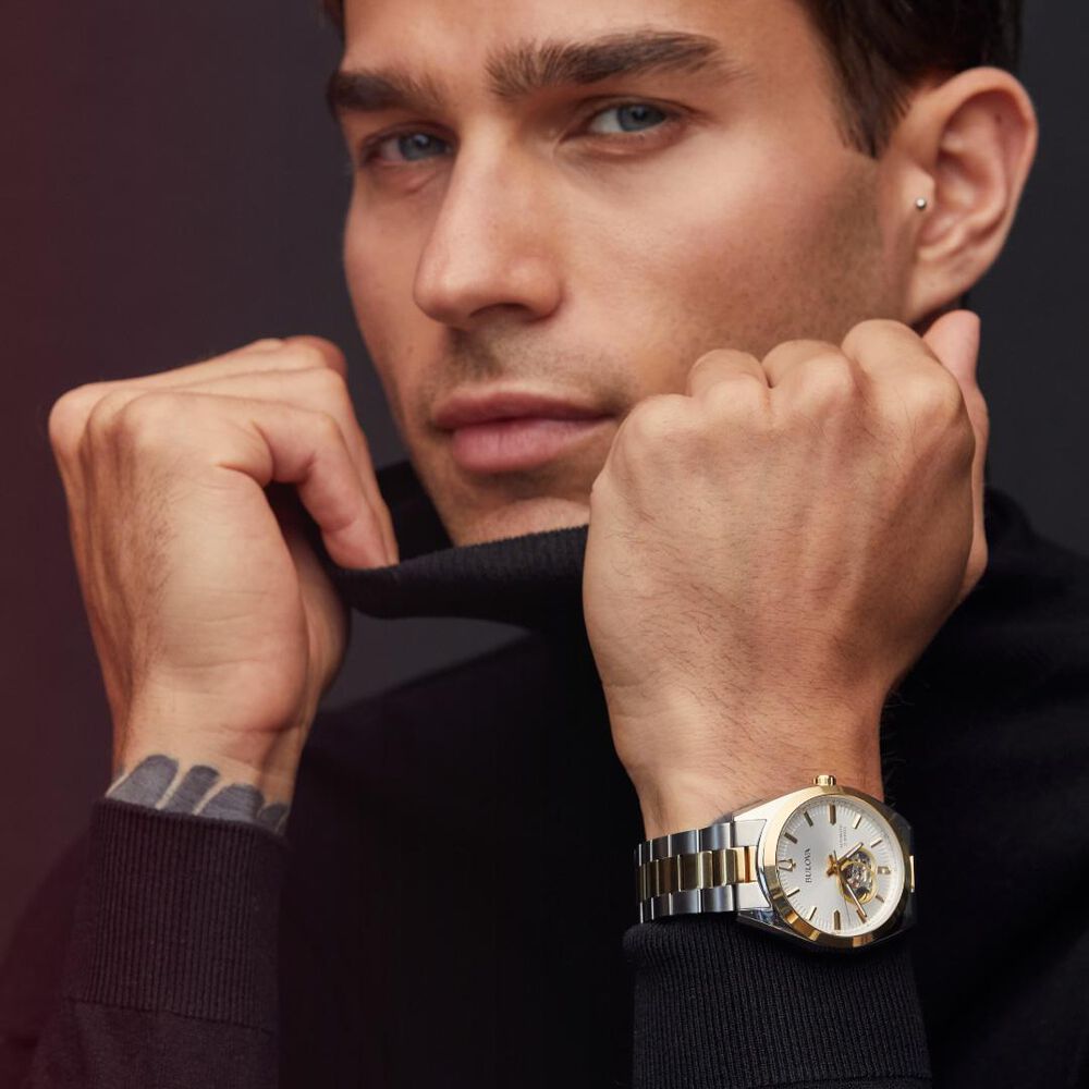 Bulova Men's Classic 42mm Black Dial Steel Bracelet Watch image number 6