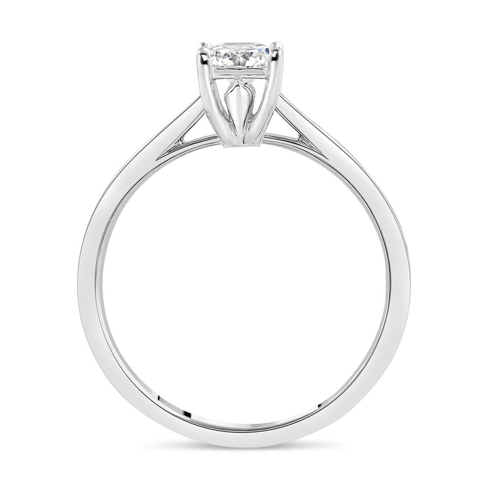 18ct White Gold 0.40ct Princess Diamond Tulip Setting Ring image number 2