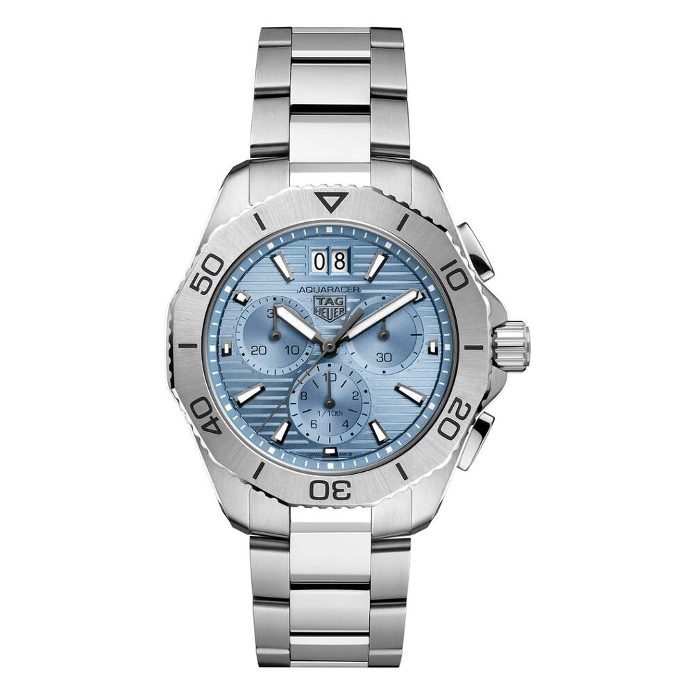 TAG Heuer Aquaracer Professional Chrono 40mm Blue Dial Steel Bracelet Watch image number 0