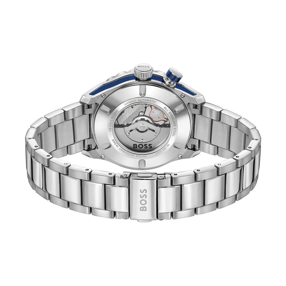 BOSS Bossmatic 42mm Blue Dial Stainless Steel Bracelet Watch image number 2