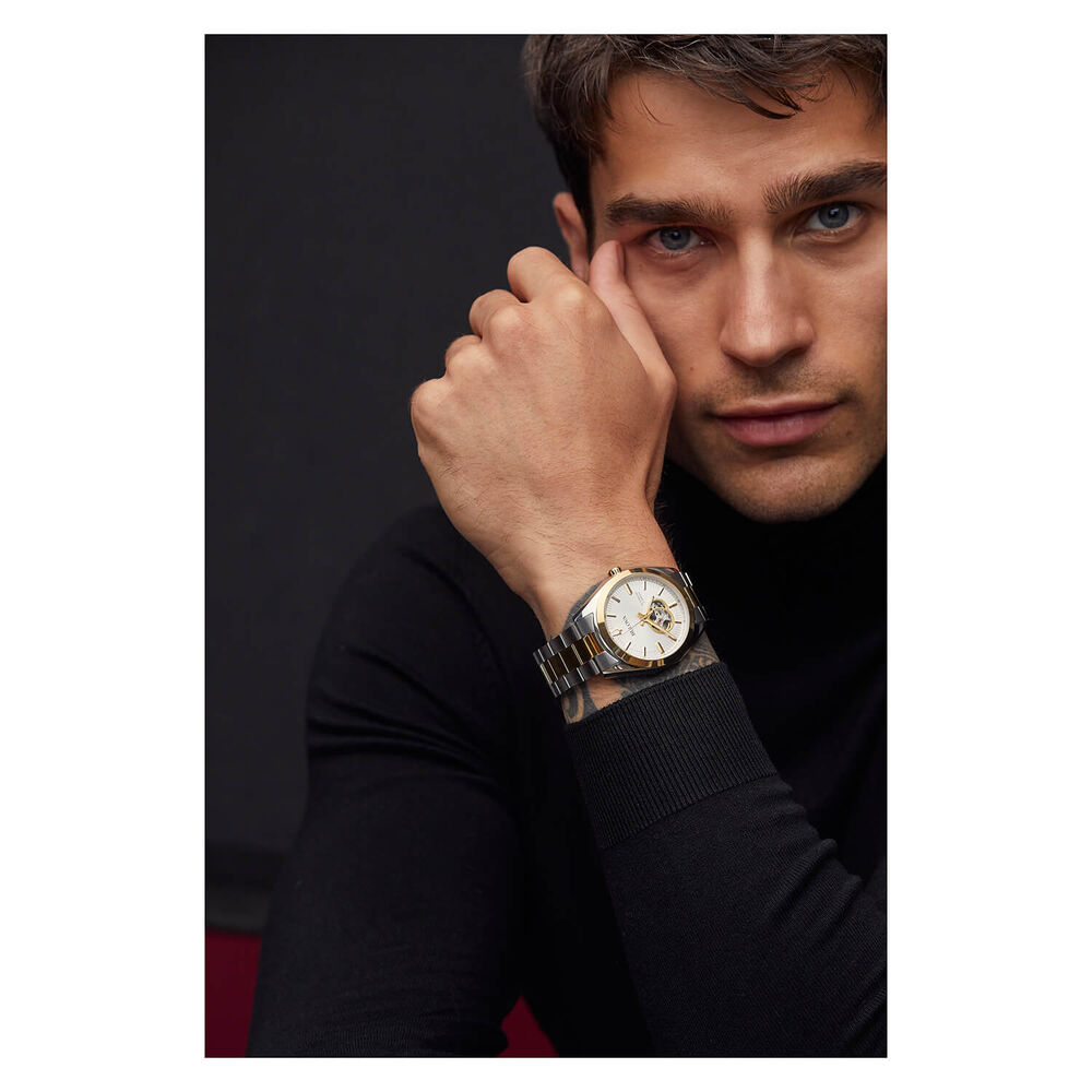 Bulova Men's Classic 42mm Black Dial Steel Bracelet Watch image number 4