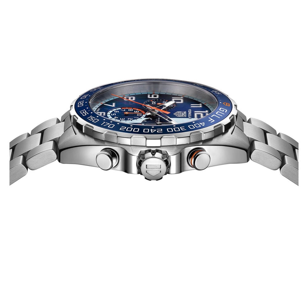 TAG Formula 1 Gulf 43mm Blue & Orange Dial Bracelet Watch image number 2