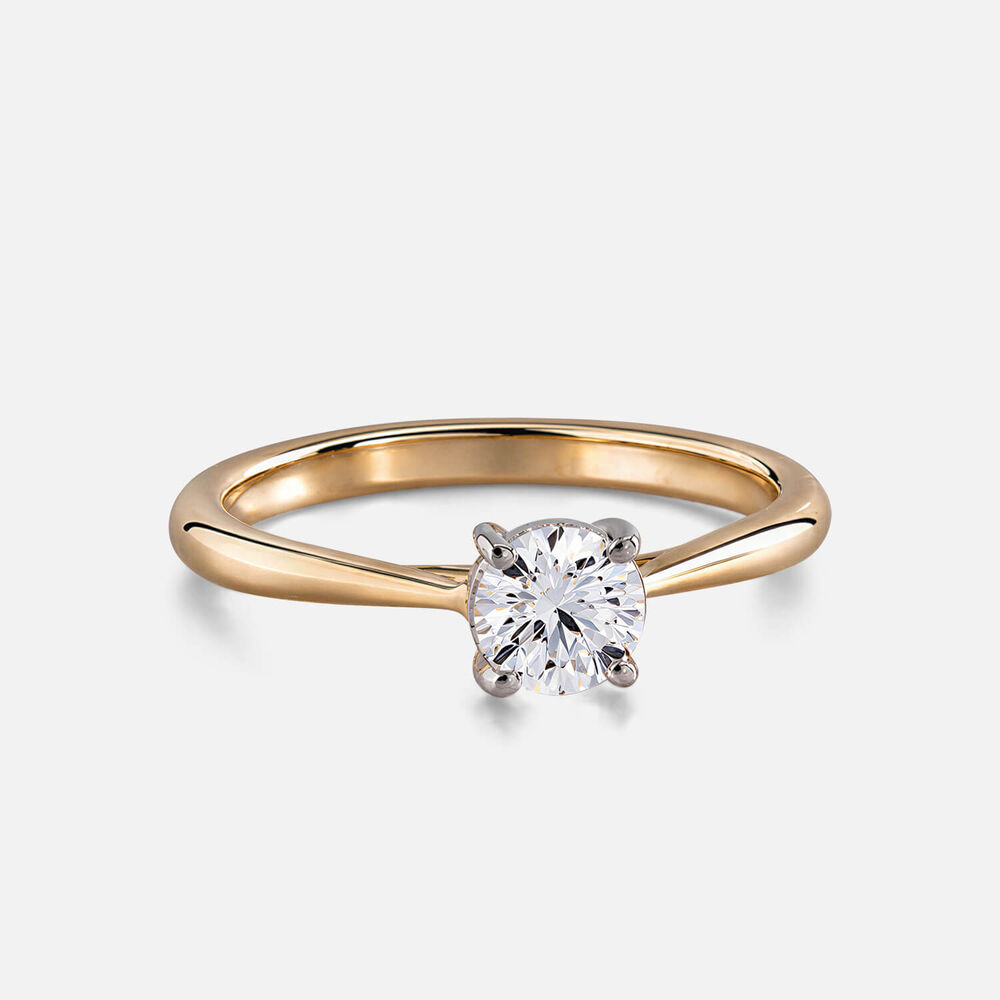 Prism 9ct Yellow Gold 0.33ct Round Brilliant Diamond Solitaire Ring