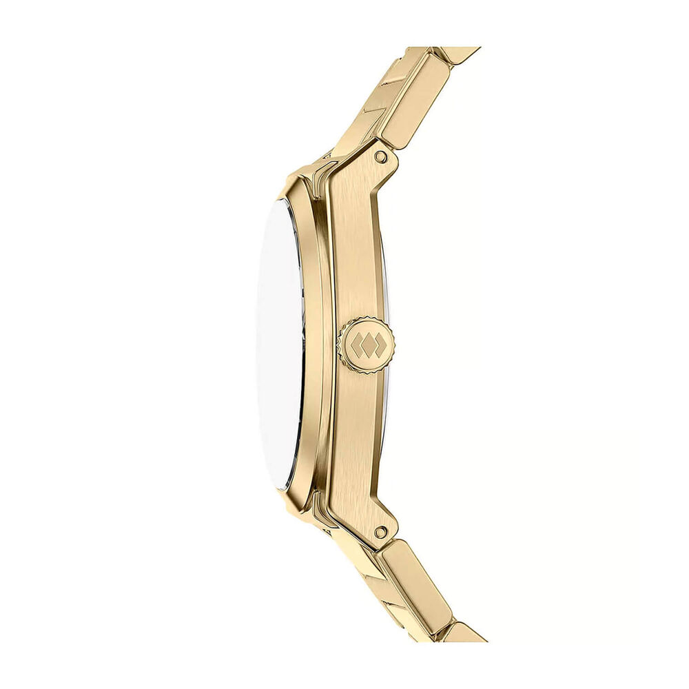 Fossil Everett 27mm Gold Dial Gold Tone Steel Bracelet Watch