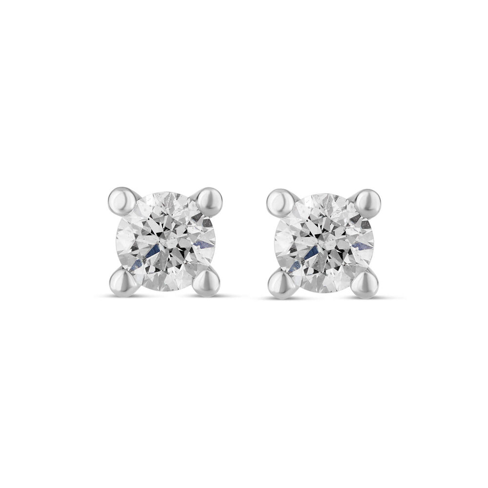 18ct White Gold 0.90ct Diamond Orchid Setting Earrings