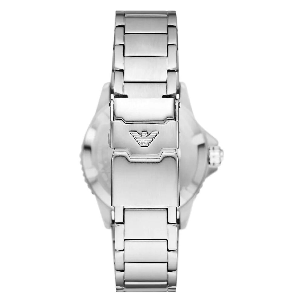 Emporio Armani Diver 42mm Black Dial Steel Bracelet Watch image number 1