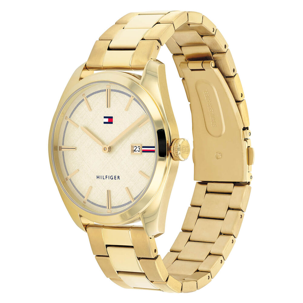 Tommy Hilfiger Ionic Thin Gold Plated 2 Steel Mens Watch