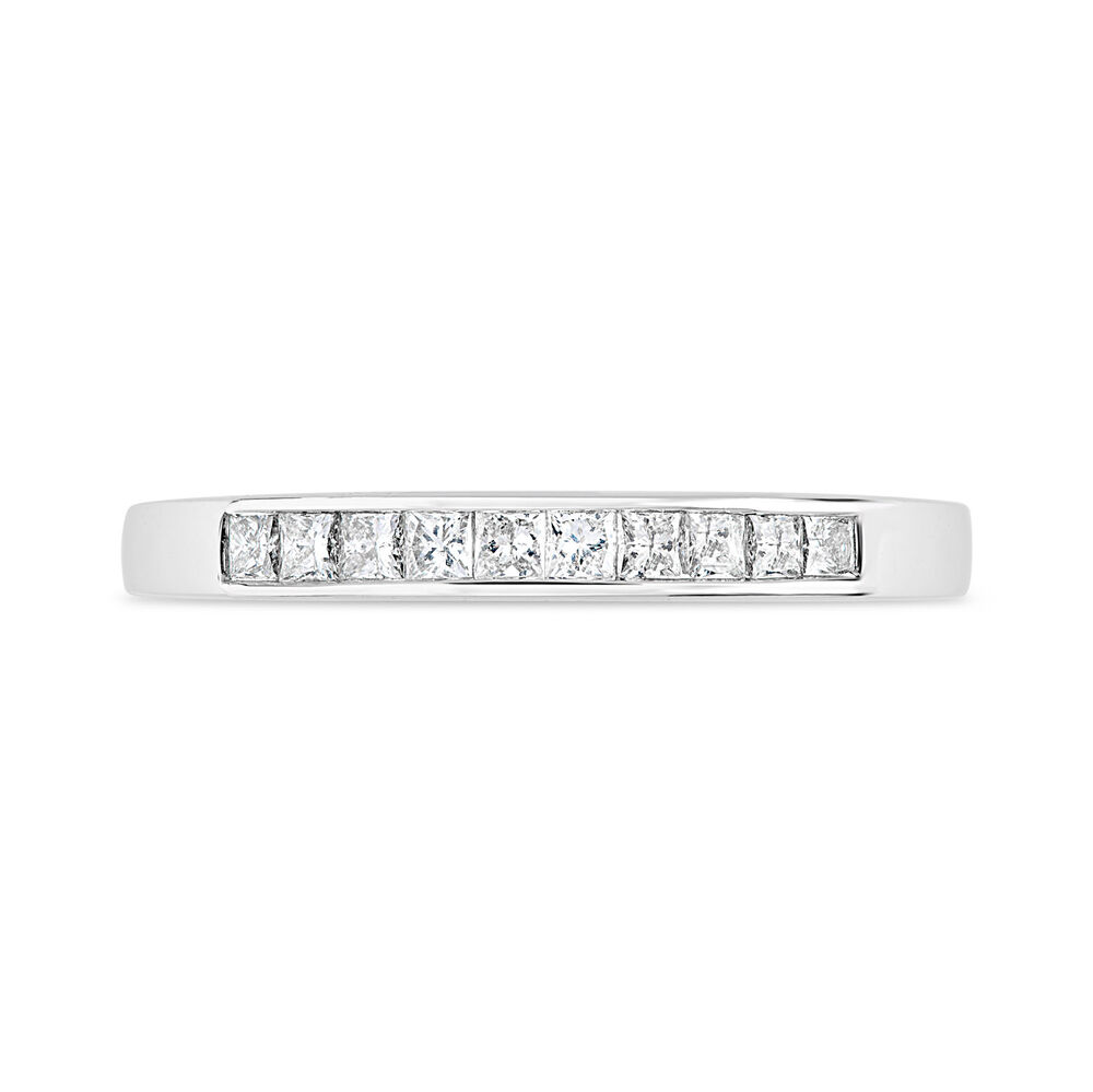 18ct White Gold Diamond 2mm Wedding Ring image number 1