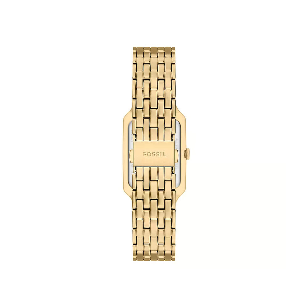 Fossil Raquel 23mm Red Dial Gold Tone Steel Bracelet Watch
