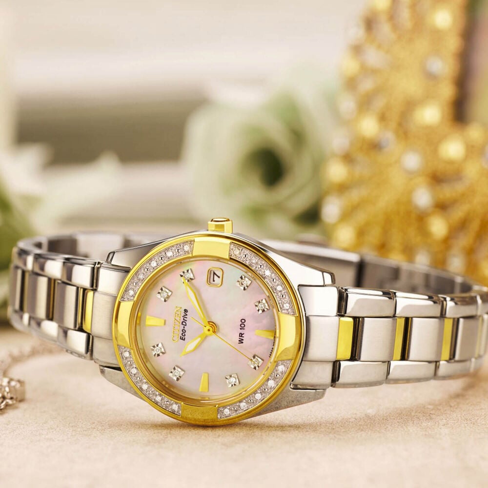 Citizen Eco-Drive Regent Mother of Pearl with Two-Tone Bracelet image number 1