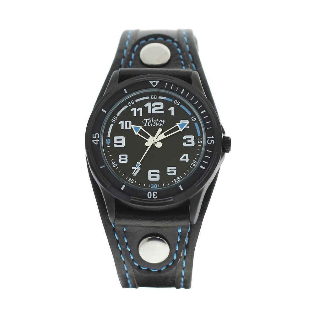Telstar Black Dial Cuff Strap Boys Watch image number 0