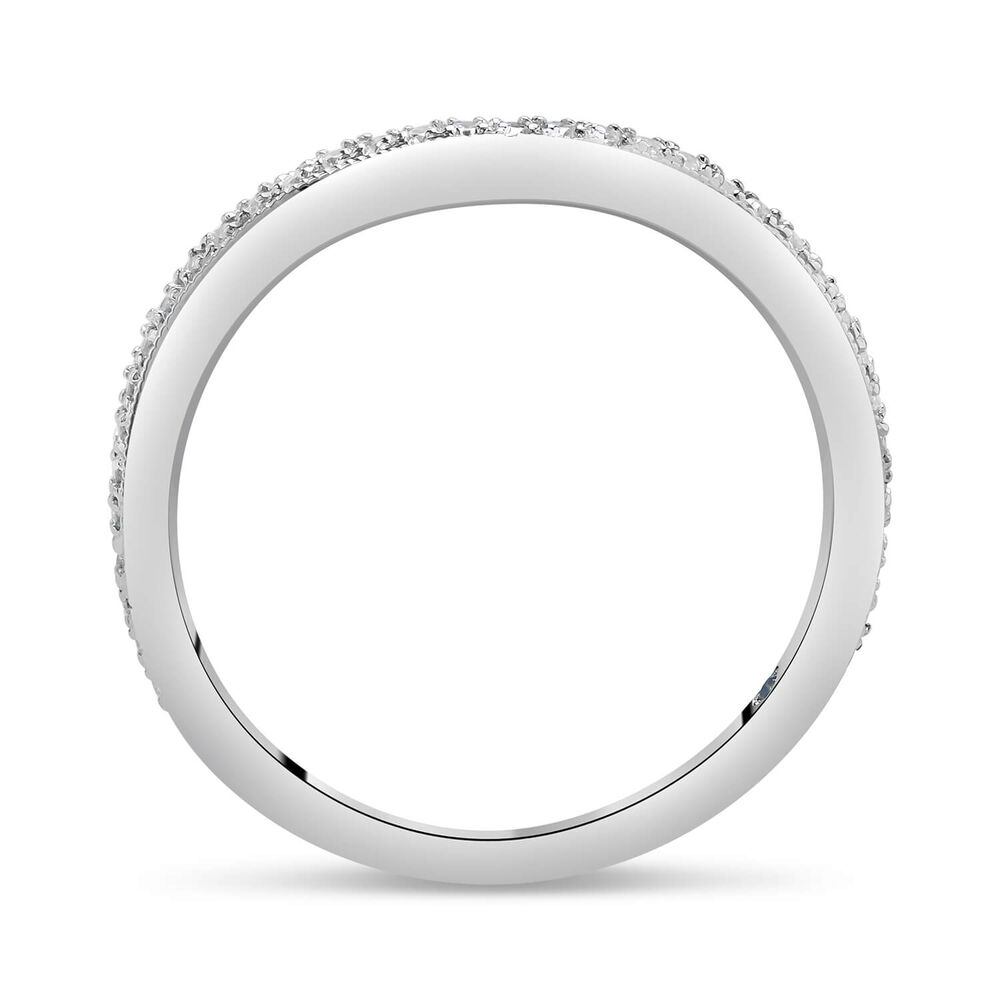 Kathy de Stafford 18ct White Gold Milgrain Dip Ring 0.16ct image number 2