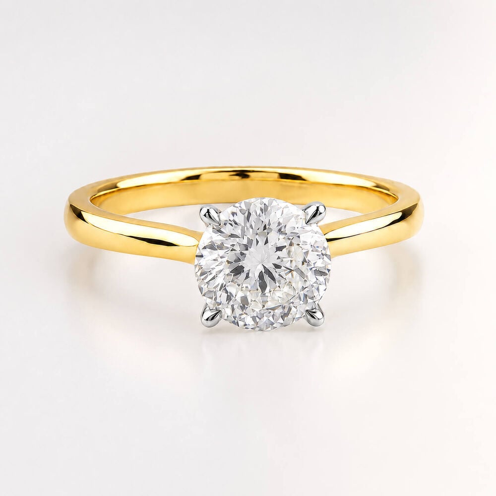 Born Nova 18ct Yellow Gold 2.00ct Round Lab Grown Diamond Solitaire Ring