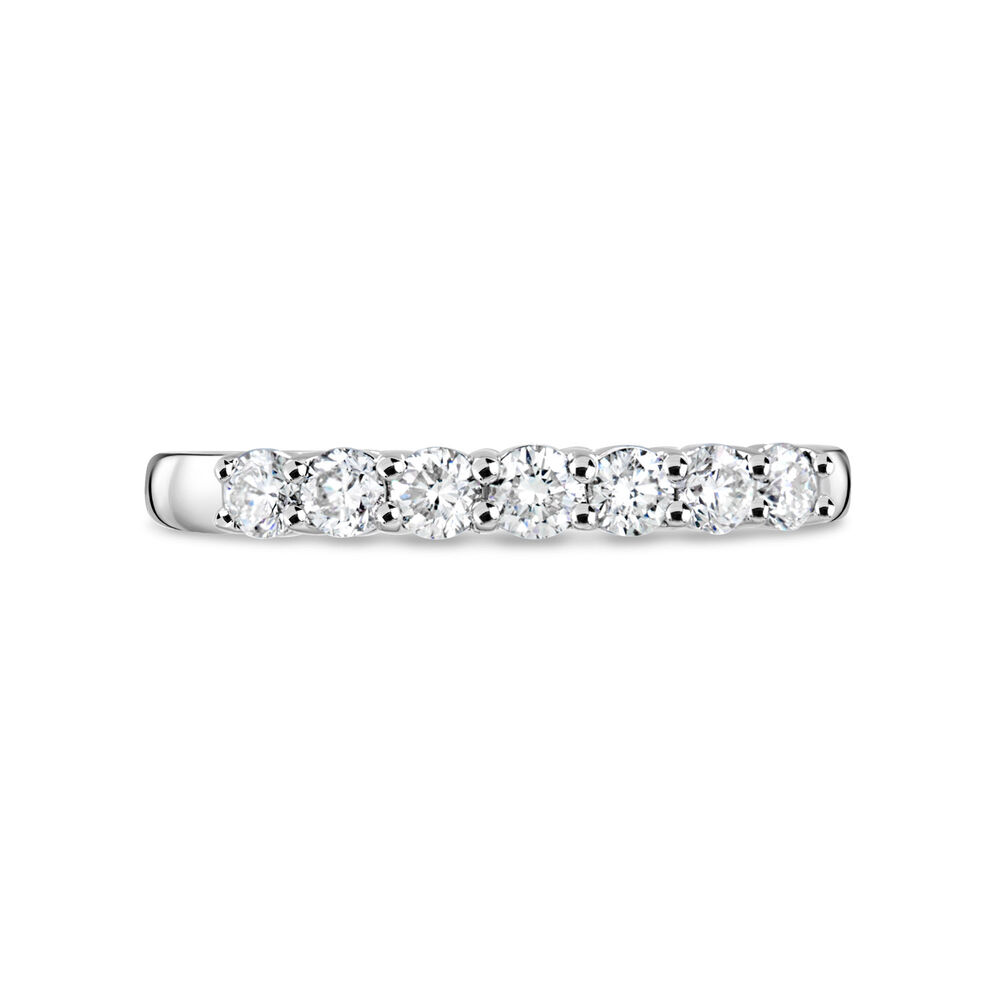 18ct white gold 0.50 carat diamond claw-set eternity ring image number 1