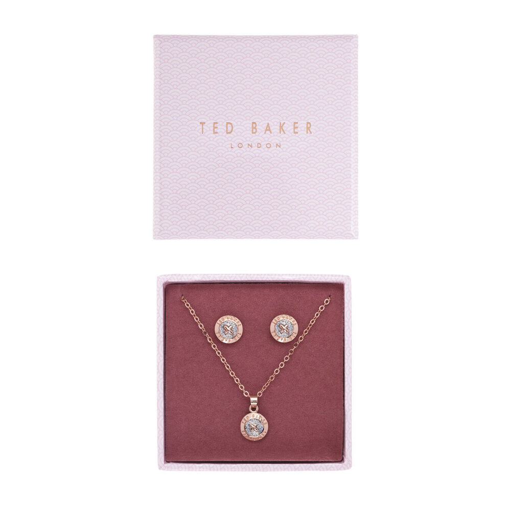 Ted Baker Emillia Mini Button Earrings & Pendant Set