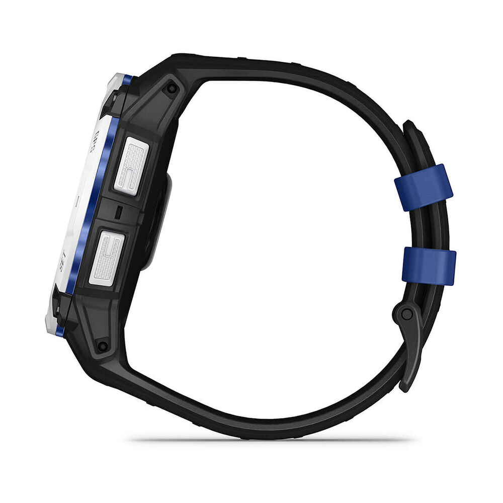 Garmin Instinct 3 50mm Solar Whitestone Bezel Bolt Blue & Whitestone Silicone Strap Watch image number 4