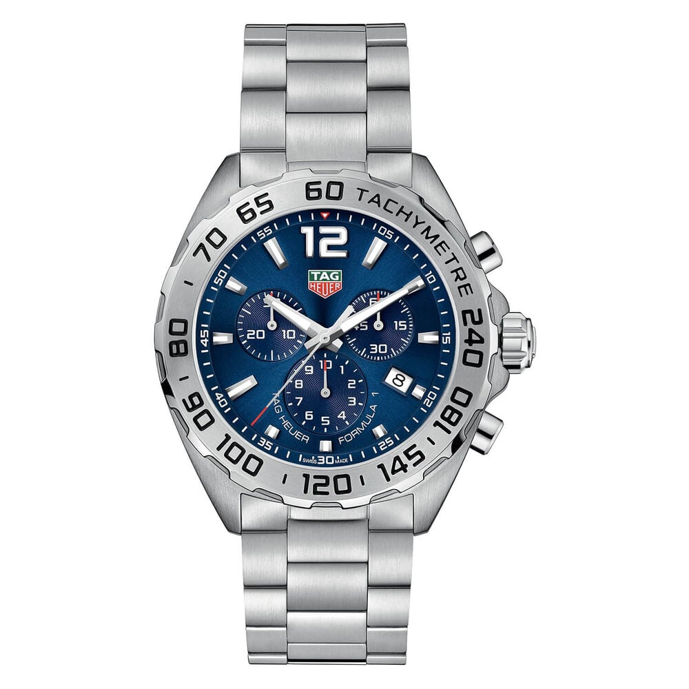 TAG Heuer Formula 1 Chronograph 43mm Blue Dial Stainless Steel Bracelet Watch