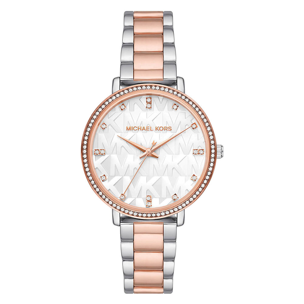 Michael Kors Pyper 38mm White Dial Rose Gold Case Watch