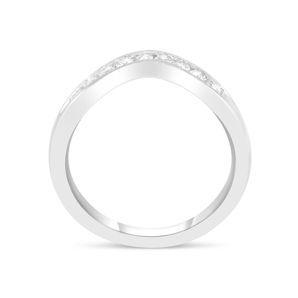 18ct White Gold Diamond Wedding Ring image number 2