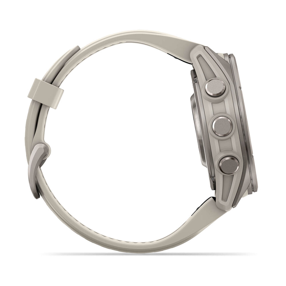 Garmin fenix 9 43mm Titanium Fog Grey Silicone Strap Watch