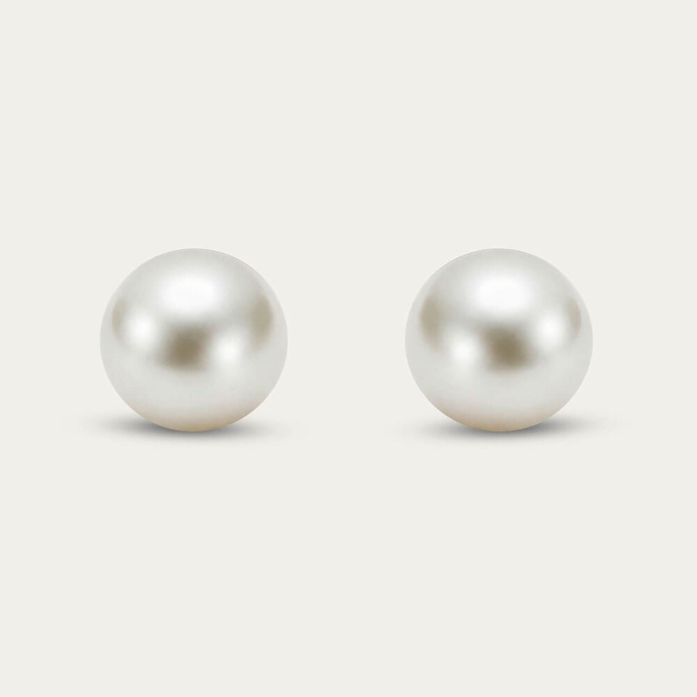 Sterling Silver 8mm Pearl Stud Earrings