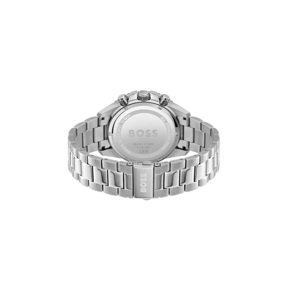 BOSS Admiral 46mm Blue Dial Chronograph Steel Case Bracelet Watch image number 2