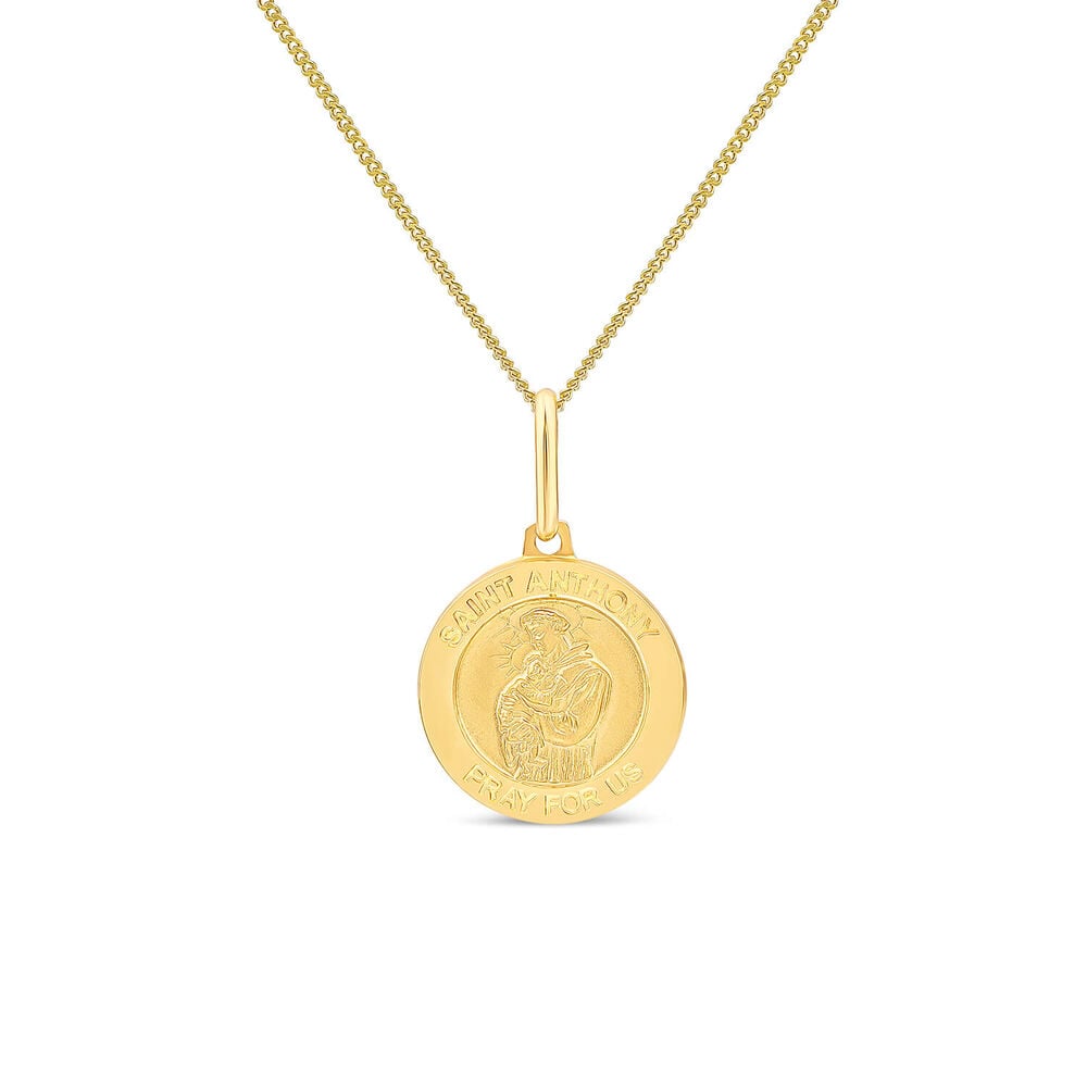 9ct Yellow Gold St Anthony Medal Pendant