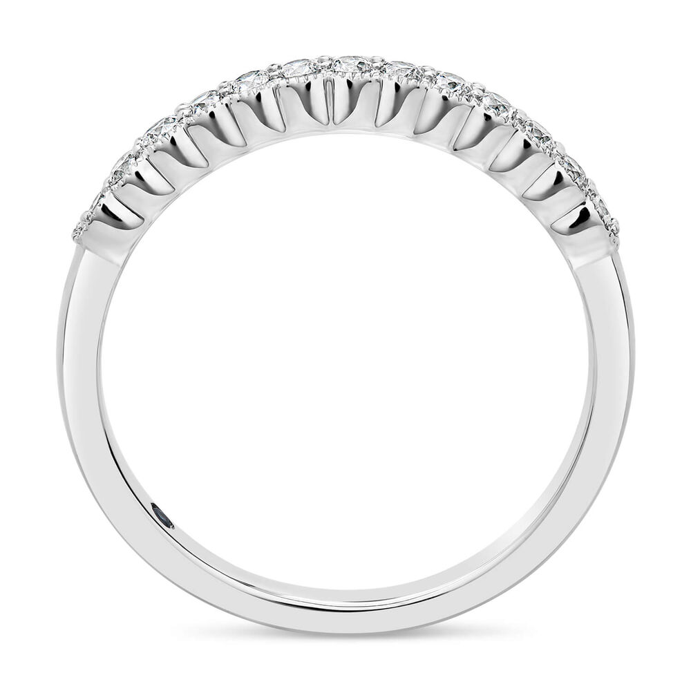 Kathy de Stafford 18ct White Gold 0.20ct Diamond Scallop Ring image number 2