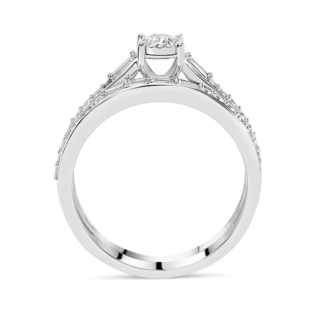 18ct White Gold 0.50ct Diamond Bridal Ring Set image number 2